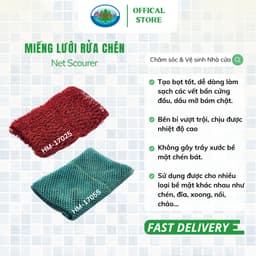 Thumbnail Miếng Lưới Rửa Chén Đa Năng Ohiama Net Scourer Chính Hãng, Chuyên Dụng Cho Nhà Hàng Quán Ăn, Tết 1
