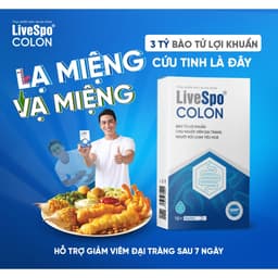 Thumbnail Combo 6 Hộp Bào tử lợi khuẩn LiveSpo Colon dùng cho Viêm Đại Tràng, Tiêu chảy, Táo bón(10 ống) 4