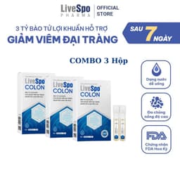 Thumbnail Combo 3 Hộp Bào tử lợi khuẩn LiveSpo Colon dùng cho Viêm Đại Tràng, Tiêu chảy, Táo bón(10 ống) 1