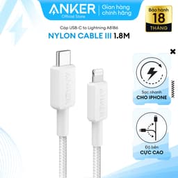 Thumbnail Cáp Sạc ANKER 322 Nylon Cable III USB-C to Lightning Dài 1.8m - A81B6 1
