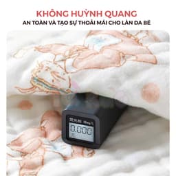 Thumbnail Khăn Quấn Ủ Xô Vuông 4 Lớp Có Mũ Organic IQKao Cho Bé Sơ Sinh, chăn ủ choàng Chất Liệu Xô đa năng thoáng mồ hôi UC07 3