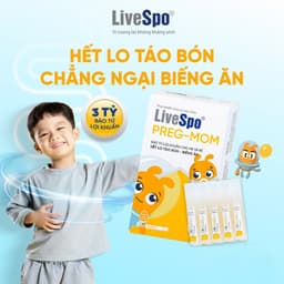 Thumbnail Men vi sinh chứa Bào tử lợi khuẩn giảm Táo bón, biếng ăn, tiêu chảy LiveSpo Pregmom - LiveSpo Dia30 3