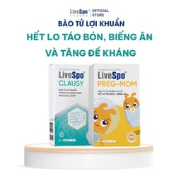 Thumbnail Combo Giảm rối loạn tiêu hóa, táo bón, biếng ăn ở trẻ, 1 hộp LiveSpo Clausy - 1 hộp LiveSpo Pregmom 1