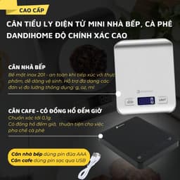 Thumbnail Cân tiểu ly điện tử mini nhà bếp, cà phê DandiHome có độ chính xác cao 1