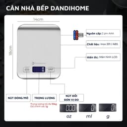 Thumbnail Cân tiểu ly điện tử mini nhà bếp, cà phê DandiHome có độ chính xác cao 2
