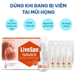 Thumbnail Combo 2 Hộp Xịt mũi - họng chứa Bào tử lợi khuẩn - LivSpo Navax Chuyên Dụng (Hộp 10 ống x 4ml) 3