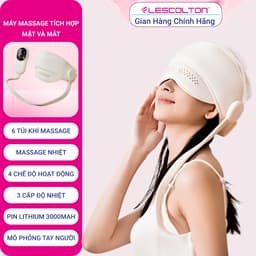 Thumbnail Máy massage đầu tích hợp massage mắt Lescolton mát xa đầu, mát xa mắt giúp thư giãn , giảm đau mỏi, ngủ ngon giấc hơn 1
