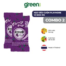 Thumbnail Kẹo dẻo cuộn Playmore vị nho nhật 21g 1