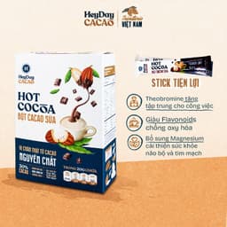 Thumbnail Bột Cacao Sữa Heyday - Đậm Vị Chân Thật Từ Cacao Nguyên Chất - Hộp Giấy 12 Gói x 20g 1