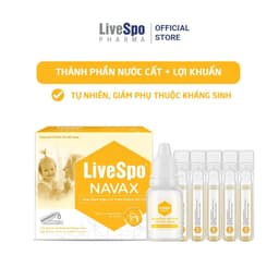 Thumbnail Nhỏ mũi, họng cho trẻ em giúp giảm nghẹt mũi, viêm mũi LiveSpo Navax sơ sinh - Hộp 5 ống x 5ml 2