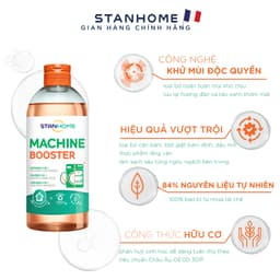 Thumbnail Dung dịch vệ sinh lồng máy giặt, máy rửa bát và gioăng cao su Stanhome Machine Booster 500ml 2