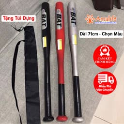 Thumbnail Gậy Bóng Chày 71cm (28inch) - Chọn Màu Hợp Kim Thép Cứng - Tặng Túi Đựng Gậy Bóng Chày Chính Hãng Amalife 1
