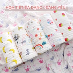 Thumbnail Khăn Tắm Muslin 6 Lớp Cho Bé IQKAO – Khăn Ủ, Choàng Đa Năng, Size 110x105cm, Mềm Mại, Thoáng Mát, An Toàn Cho Bé KT61 2