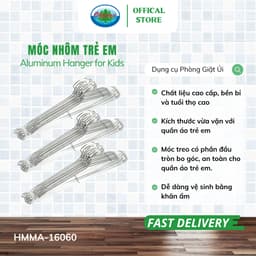 Thumbnail Set 30 Móc Nhôm Treo Quần Áo Trẻ Em Ohiama Aluminum Hanger for Kids HMMA-16060 - Mắc Phơi Đồ Cho Bé 1