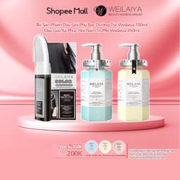 Thumbnail Bộ Sản Phẩm Dầu Gội Phủ Bạc Dưỡng Tóc Weilaiya 100ml và Dầu Gội Phục Hồi Nấm Truffle Weilaiya 450ml 1