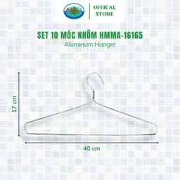 Thumbnail Set 10 Móc Nhôm Treo Quần Áo Ohiama Aluminum Hanger HMMA-16165 | Mắc Phơi Đồ Đa Năng Chính Hãng 3