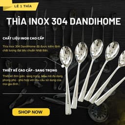 Thumbnail Thìa muỗng inox 304 DandiHome cao cấp, sang trọng (1 chiếc) 2