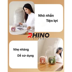 Thumbnail Máy phun sương Rhino H809 500ml tạo ẩm, 2 đầu phun kèm đèn ngủ 2