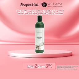 Thumbnail Dầu Gội Weilaiya Chính Hãng Tinh Chất Gừng 400ml Hỗ Trợ Mọc Tóc Ngăn Rụng Tóc - Cho Da Đầu Dầu 1