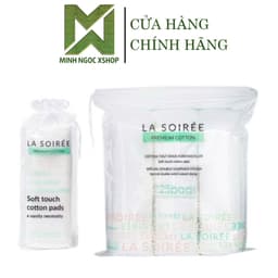 Thumbnail Bông tẩy trang 100% sợi Cotton La Soirée 85 - 225 miếng, bông tự nhiên mềm mịn thấm hút tốt ( La Soiree ) 1