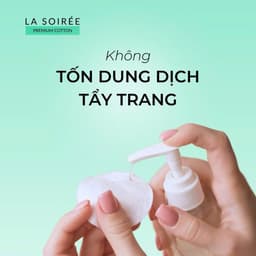 Thumbnail Bông tẩy trang 100% sợi Cotton La Soirée 85 - 225 miếng, bông tự nhiên mềm mịn thấm hút tốt ( La Soiree ) 3