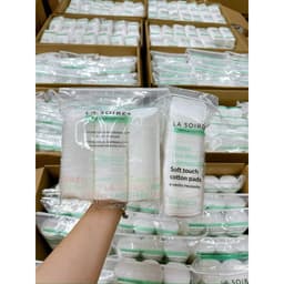Thumbnail Bông tẩy trang 100% sợi Cotton La Soirée 85 - 225 miếng, bông tự nhiên mềm mịn thấm hút tốt ( La Soiree ) 2