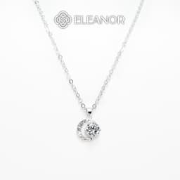 Thumbnail Dây chuyền bạc nữ Eleanor Accessories hình mặt trăng đính đá bạc 925 phụ kiện trang sức vòng cổ 6454 1
