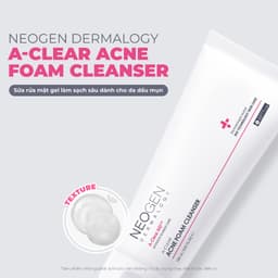 Thumbnail Sữa Rửa Mặt Dạng Gel Làm Sạch Sâu Cho Da Dầu Mụn Neogen Dermalogy A-clear Acne Foam Cleanser (150ml) 2