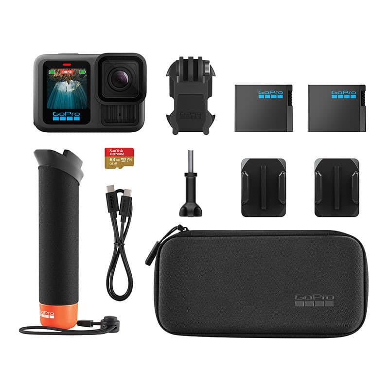 Ảnh GoPro HERO13 Black + Accessories Bundle Camera hành động chống nước, Video 5.3K, HyperSmooth 6.0 1