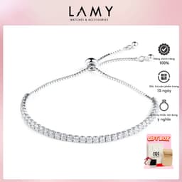 Thumbnail Lắc tay bạc CDE đính đá cá tính White Subtle Bracelet Silver CDE2014SV - Lắc tay bạc Lamy 1