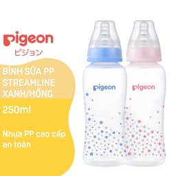 Thumbnail Bình Sữa PP Streamline Hình Ngôi Sao Hồng/Xanh Pigeon 250ml (M) 1