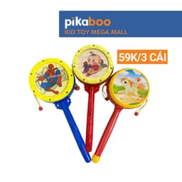 Thumbnail Trống cho bé Pikaboo, trống lắc tay có tiếng trống giòn giã vui tai, chất liệu an toàn cho bé 1