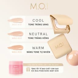 Thumbnail Phấn Nước M.O.I COSMETICS Trang Điểm - Kiềm Dầu, Chống Nắng và Che Phủ 5M Baby Skin Cushion 12g 2