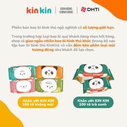 Thumbnail -Khăn ướt trẻ em Kin Kin gói 100 tờ tiết kiệm cho mẹ - an toàn cho bé 2