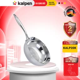 Thumbnail Chảo INOX 316 Cao Cấp 3 Lớp Liền Khối Miệng Rót Zenger Size 20-24-26-28cm Chính Hãng KALPEN ĐỨC 1