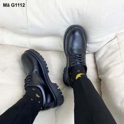 Thumbnail Giày chunky derby da cột dây thời trang INICHI G1112 da lì đế chunky thời trang 4