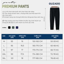 Thumbnail Quần Ống Suông Nam Mẫu Cạp Cúc Premium,Vải Gió Thể Thao Co Giãn Cực Tốt,Thoải Mái Vận Động GDC03 2