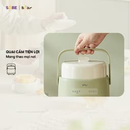 Thumbnail Nồi Nấu Cháo Chậm BEAR 1L Có Xửng Hấp 8 Chế Độ Nấu Hầm Nồi Chưng Yến Nồi Nấu Chậm Cho Bé Giữ Trọn Dinh Dưỡng SC-4H10E 3