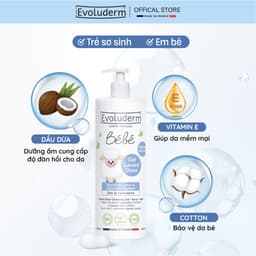 Thumbnail Gel tắm gội làm sạch dưỡng ẩm toàn thân cho em bé Chính hãng Evoluderm 500ml (9135) 2