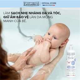 Thumbnail Gel tắm gội làm sạch dưỡng ẩm toàn thân cho em bé Chính hãng Evoluderm 500ml (9135) 4