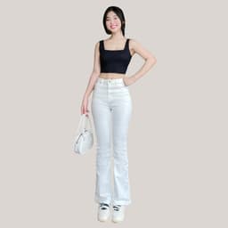 Thumbnail TTTHAO - Quần jean nữ dáng loe VNXK dài 93cm chất vải cotton co giãn dày dặn, mềm mịn, co giãn tốt J2 - hỗ trợ đổi trả 4