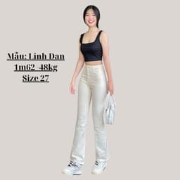 Thumbnail TTTHAO - Quần jean nữ dáng loe VNXK dài 93cm chất vải cotton co giãn dày dặn, mềm mịn, co giãn tốt J2 - hỗ trợ đổi trả 2