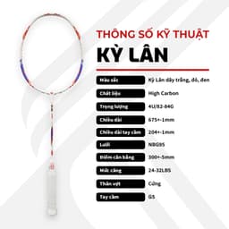 Thumbnail Vợt cầu lông KUNO Kỳ Lân tấn công, trọng lượng 4U full carbon cao cấp được gia cố 2 lần chắc chắn 2