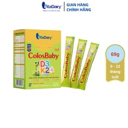 Thumbnail Sữa non Colosbaby Gold D3K2 0+ 69g (dạng gói) - hộp 15 tép nhỏ - VitaDairy 3