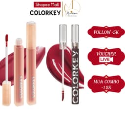 Thumbnail Son Bóng Mờ Colorkey Watery Son Môi Dạng Lỏng Chống Dính Chống Thấm Nước Trang Điểm Môi 1.8G 1