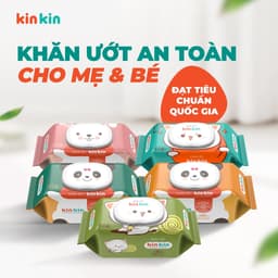 Thumbnail -Khăn ướt trẻ em Kin Kin gói 100 tờ tiết kiệm cho mẹ - an toàn cho bé 4