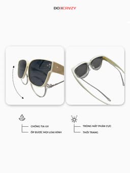 Thumbnail Kính Râm Phân Cực DOKCRAZY SKINO Câu Cá, Lồng Ngoài Cho Người Đeo Gọng Kính, Dáng Unisex, Nhẹ Dễ Đeo 2