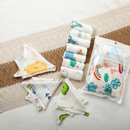 Thumbnail 10 Chiếc Khăn Sữa 2 Lớp BONNY Sợi Tre Mềm, Thấm Hút Tốt Không Xù Nhăn (KT: 26x26Cm) 2