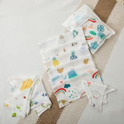 Thumbnail 10 Chiếc Khăn Sữa 2 Lớp BONNY Sợi Tre Mềm, Thấm Hút Tốt Không Xù Nhăn (KT: 26x26Cm) 1