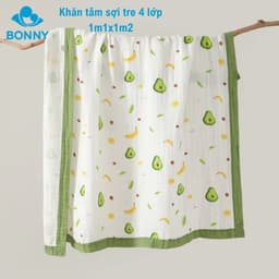 Thumbnail Khăn Tắm, Chăn Đắp Và Quấn Ủ BONNY Sợi Tre 4 Lớp(KT:1m1x1m2) 1